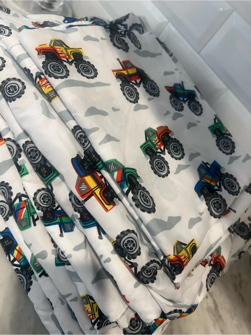 Poppy & Fritz Monster Trucks Microfiber Sheet Sets (Full / Double)